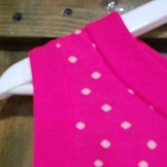 VINTAGE PINK WHITE POLK A DOT GO-GO DRESS RETRO ECLECTIC - Picture 3 of 15